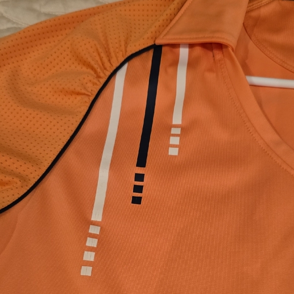 adidas Tops - Adidas Orange Sleeveless Polo Jersey